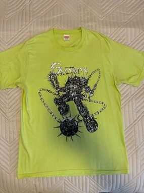 Supreme Neon Lime Crewneck Tee